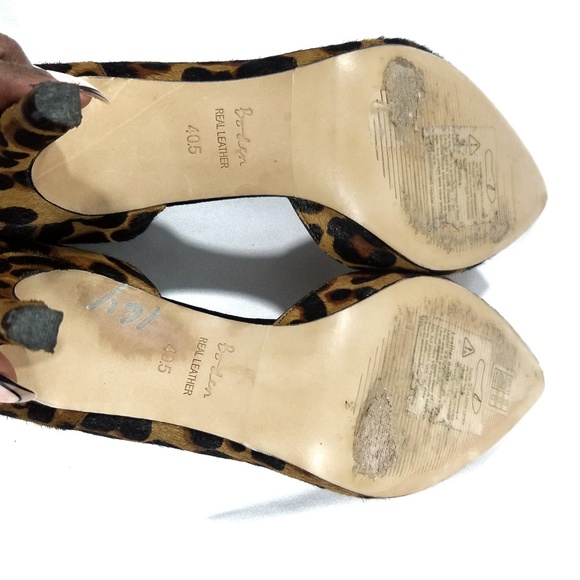 Boden Court Calf Hair Leopard Print Heels - Picture 6 of 8